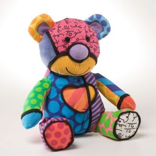 Romero Britto Teddy Bear Cub Tallulah Stuffed Animal Pop Art Doll 8in
