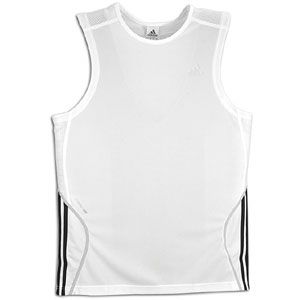 adidas Response Sleeveless T Shirt   Mens   White/Black/Light Onyx