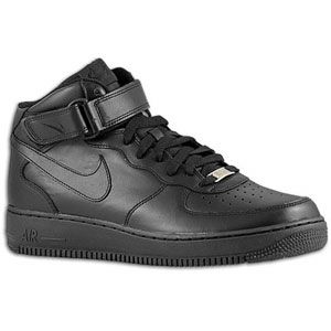 Nike Air Force 1 Mid   Mens   Basketball   Shoes   Black/Black