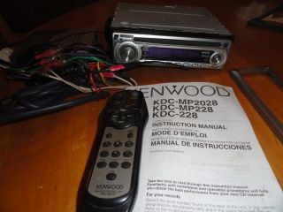 Kenwood KDC MP2028 Car CD Player with Sirius Remote