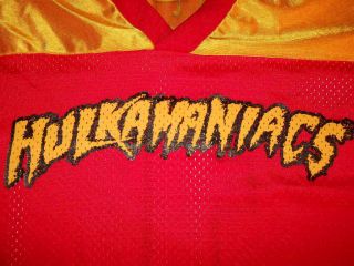 WWE WRESTLING HULK HOGAN HULKAMANIACS HULKAMANIA #1 RED YELLOW JERSEY