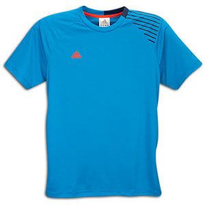 adidas Predator Style Poly T Shirt   Mens   Bright Blue/Infrared