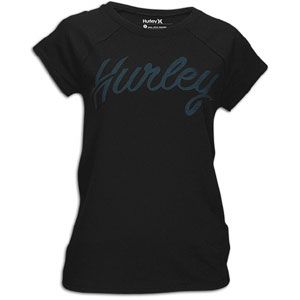 Hurley Bolt Fleece T Shirt   Womens   Casual   Clothing   Black
