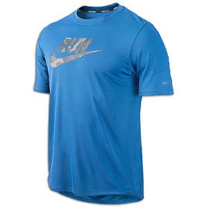 Nike Dri Fit Run S/S T Shirt   Mens   Running   Clothing   Signal
