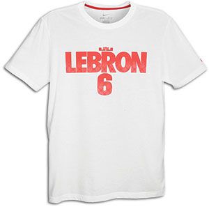 Nike Lebron 6 Pattern T Shirt   Mens   Basketball   Clothing   White