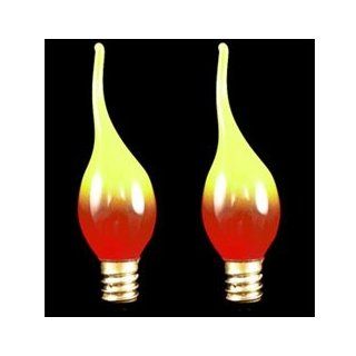 Replacement Bulb, Painted Red Yellow Flame, 7W/120V for