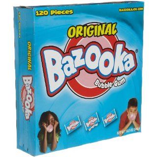 Bazooka Original Bubble Gum, 120 Count Gum Pieces (Pack of 4) 