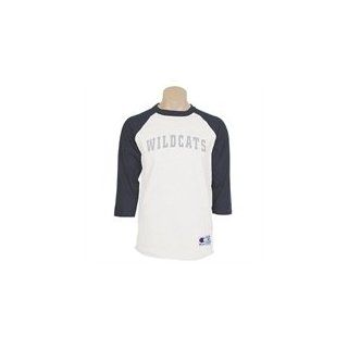New Hampshire White/Navy Raglan Baseball T Shirt Medium