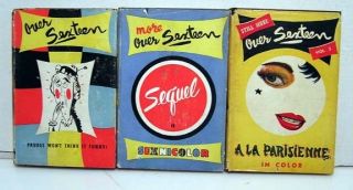 1950s Hardcover Book Set of 3 Over Sexteen Humor Book