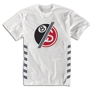 Stussy 8 Ball Link T Shirt   Mens   Skate   Clothing   White