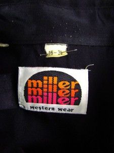  Black Metallic Satin Miller Western Shirt Hungry Horse Saloon L