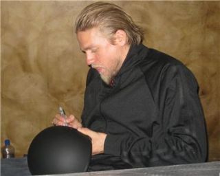 Charlie Hunnam Signed Motorcycle Helmet Exact Proof Sons of Anarchy