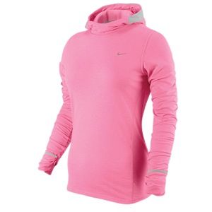 Nike Dri Fit Soft Hand Hoodie   Womens   Polarized Pink/Strata Grey