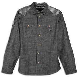 The Akoo Meander Woven features unique chambray fabric with cut and