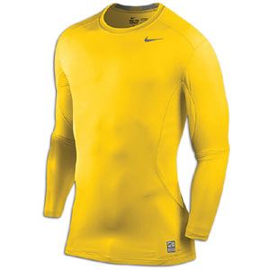 Nike Pro Combat Core Fitted 2.0 L/S   Mens   Varsity Maize/Cool Grey