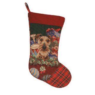 123 Creations C591.11x17 inch Airedale Christmas Stocking