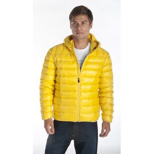 Lacoste Down Hoodie Jacket   Mens   Casual   Clothing   Yellow Zest