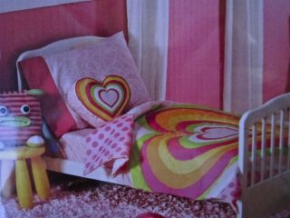 Little Miss Matched Hearts Toddler Bed Set 4 Piece Crib Kidsline Flipz