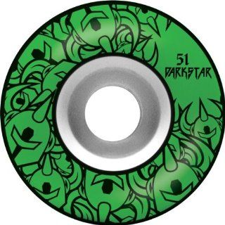 Darkstar Collective 51MM Wht/Grn Skateboard Wheels (Set of