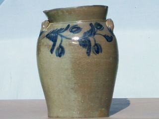 Hissong Huntingdon County PA 1850s Decorated Stoneware Crock