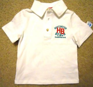 Huntington Beach Car Club Baby Boys Old Navy Polo Shirt Sz 2T White