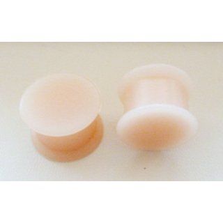Flesh Skin Tone Double Flared Ear Plugs / Retainers   Sold