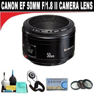 Canon EF 50mm f/1.8 II Camera Lens + Deluxe 6 Piece
