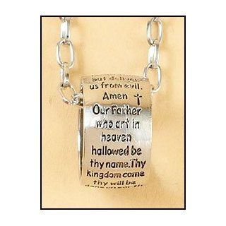 DR   Silver the Lords Prayer Ring Pendant, Lead free Zinc Alloy    20