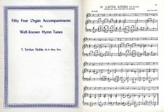  Free Church Organ Accompaniments to Well Known Hymn Tunes by T T Noble