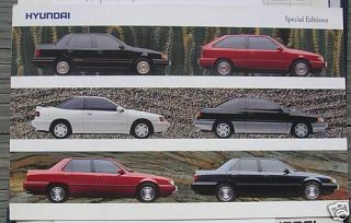1992 92 Hyundai Excel Sonata SE Sales Brochure