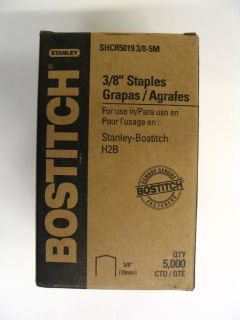 Stanley Bostitch SHCR5019 3 8 Staples 5000 Box for H2B Hammer Tacker