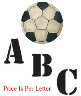 Soccer ball Letters