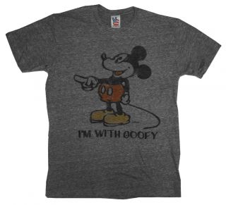 Mickey Mouse IM with Goofy Cartoon Vintage Style Junk Food Adult T