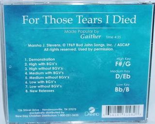 Gaither for Those Tears I Died New Accompaniment CD