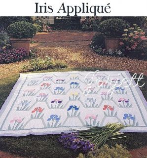 Iris Applique Quilt Applique Quilt Sewing Pattern Templates