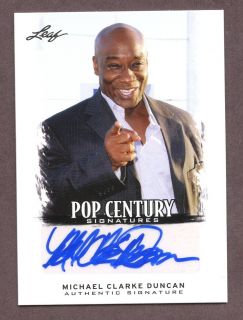 2012 Leaf Pop Century Signatures Michael Clarke Duncan Signed AUTO