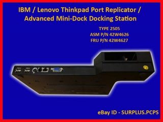 IBM Lenovo ThinkPad Docking Station Port 2505 T61 T60