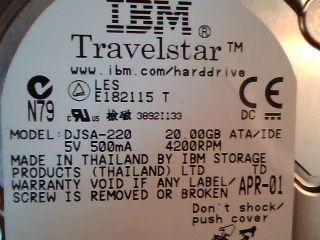 in Hard Drive IDE IBM Travelstar Djsa 220 07N4388 T