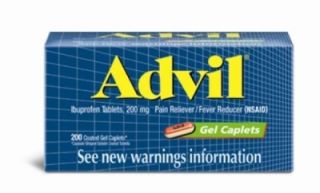 Advil Pain Reliever Ibuprofen 200 Gel Caplets 2013