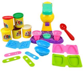  Children Colorful Ice Cream Double Twister Maker Plastic Toys