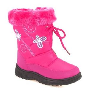 Childrens Kids Girls Infants Cute Winter Snow Moon Waterproof Fur Boot