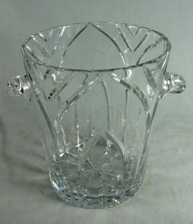 Clear Crystal Champagne Wine Cooler Ice Bucket w/ Cathedral Arch