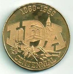 Neat 1868 1968 Ida Michgan Centennial Gilt Medal L K