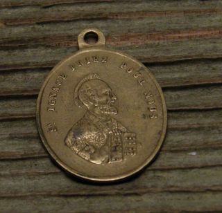  Religious Bronze Medal Pendant St Guardian Angel St Ignace