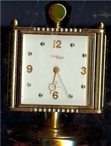 Quality Swiss Imhof Rotating Desk Clock Weather Station Working Gold