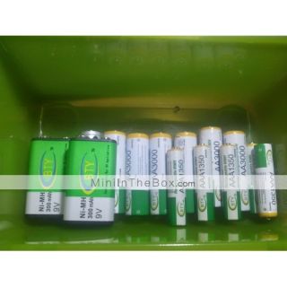 EUR € 2.66   4 x 1350mAh bty Ni MH AAA 1.2V oplaadbare batterij