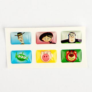 USD $ 2.29   Cartoon Button Sticker for Samsung Galaxy (Assorted