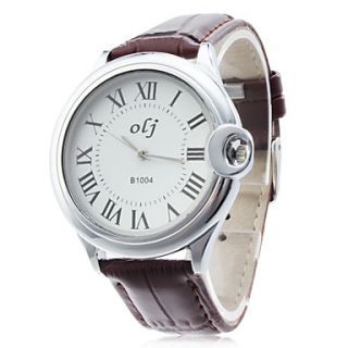 USD $ 5.69   Unisex Roman Number Style PU Analog Quartz Wrist Watch