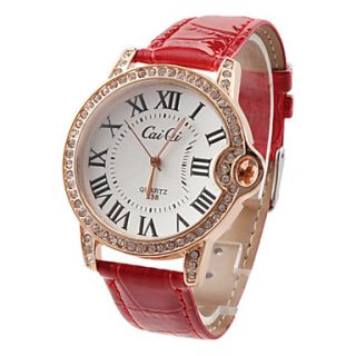 EUR € 6.80   Dame romerske Number Design PU Analog Quartz Wrist