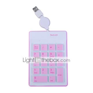 USD $ 8.09   18 Key Silicone USB Numeric Keypad (Assorted Colors